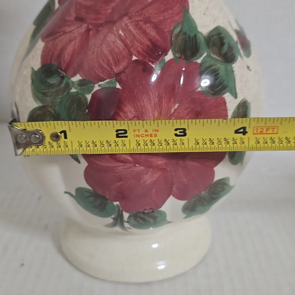 Vintage Clinchfield Pottery  Large Floral Ceramic Vase